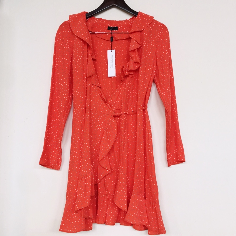 Nobody’s Child Long Sleeve Wrap Front Dress